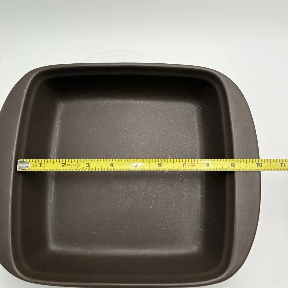 Noritake ColorWave Square Casserole Graphite‎ Chocolate Brown Discontinued